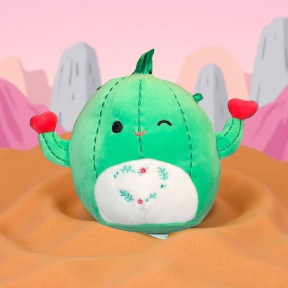 Jazwarees Squishmallow Marcellus the Cactus Valentine's Day Stuffed Plush 5” - Picture 1 of 4